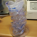 Labor- autoklavierte-geschmolzene Petrischalen, wenn's nicht funzt, dann ist es Kunst (Anführungszeichen)