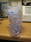 Labor- autoklavierte-geschmolzene Petrischalen, wenn's nicht funzt, dann ist es Kunst (Anführungszeichen)